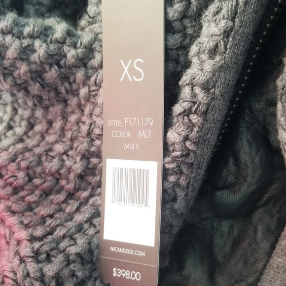 SOLD NIC+ZOE LEATHER AND KNIT MOTO JACKET XS $398 - Picture 8 of 8